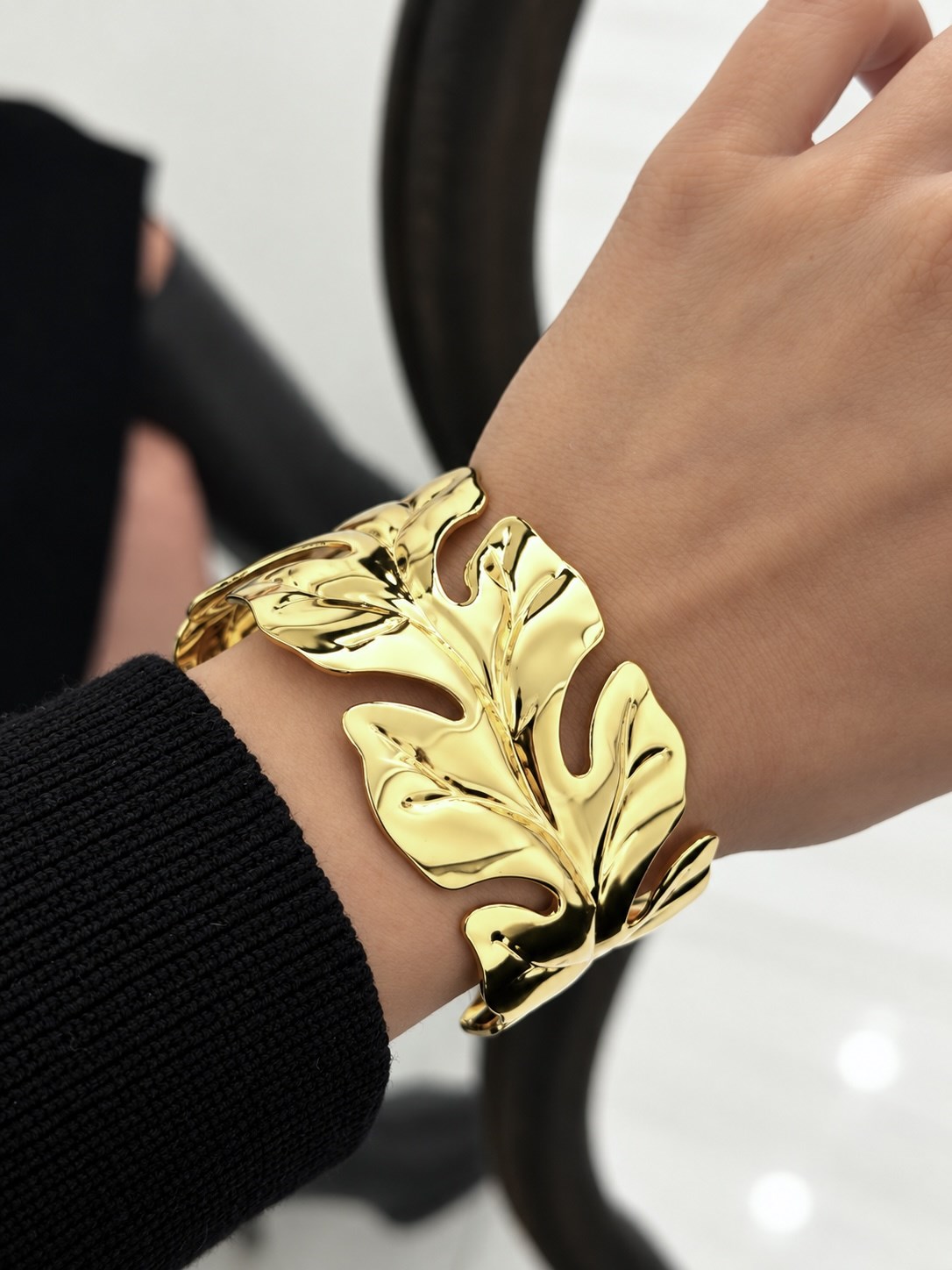 VIP Luxury Gold Kelepçe Bilezik