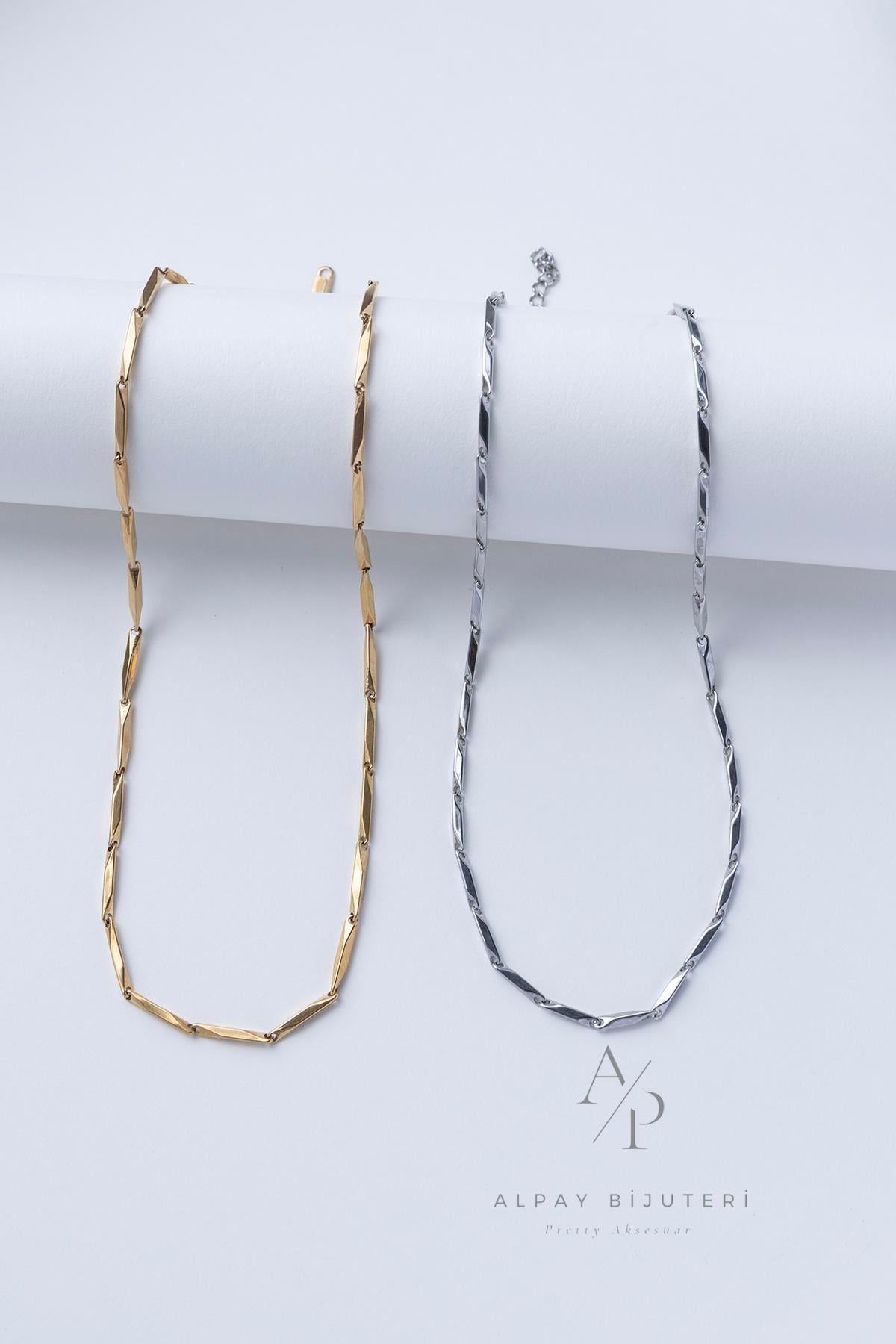 Zincir Tasarım Çelik Kolye