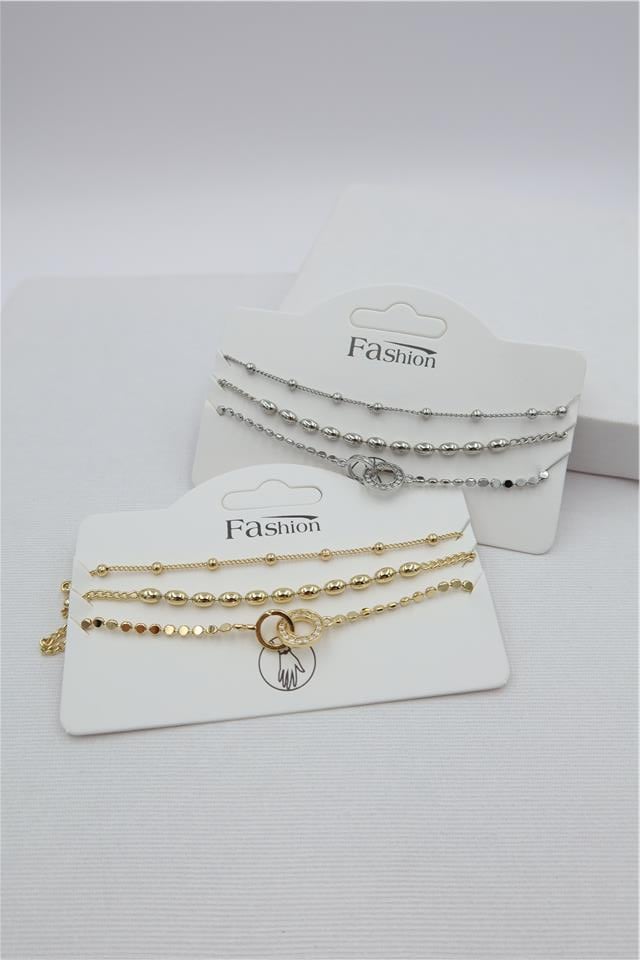 Luxury VIP Üçlü Kombin Bileklik