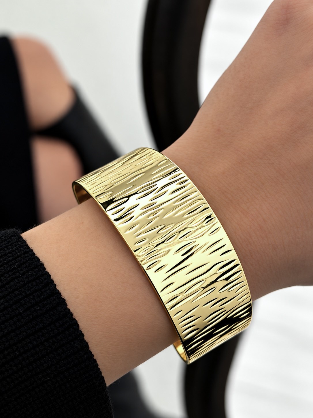 VIP Luxury Gold Kelepçe Bilezik