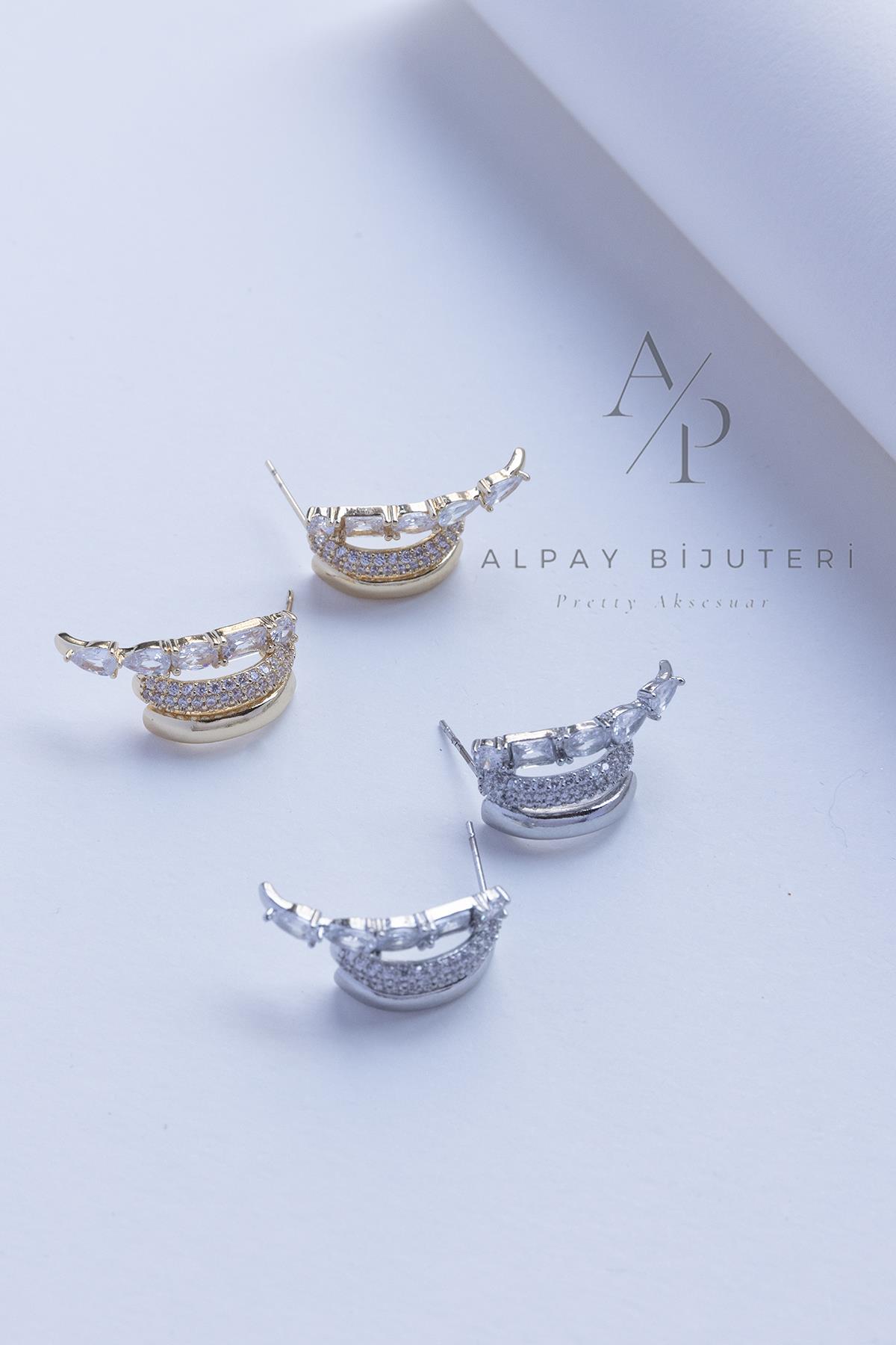 Zirkon Taş Detay Model Küpe