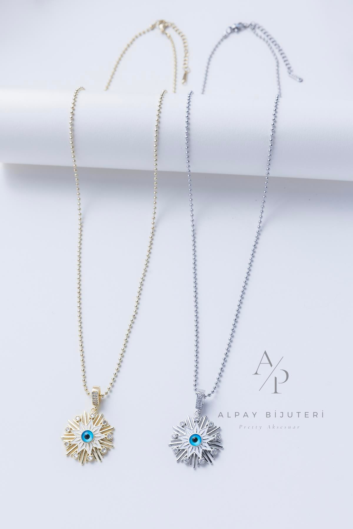 Güneş Patlaması Nazar Çelik Kolye