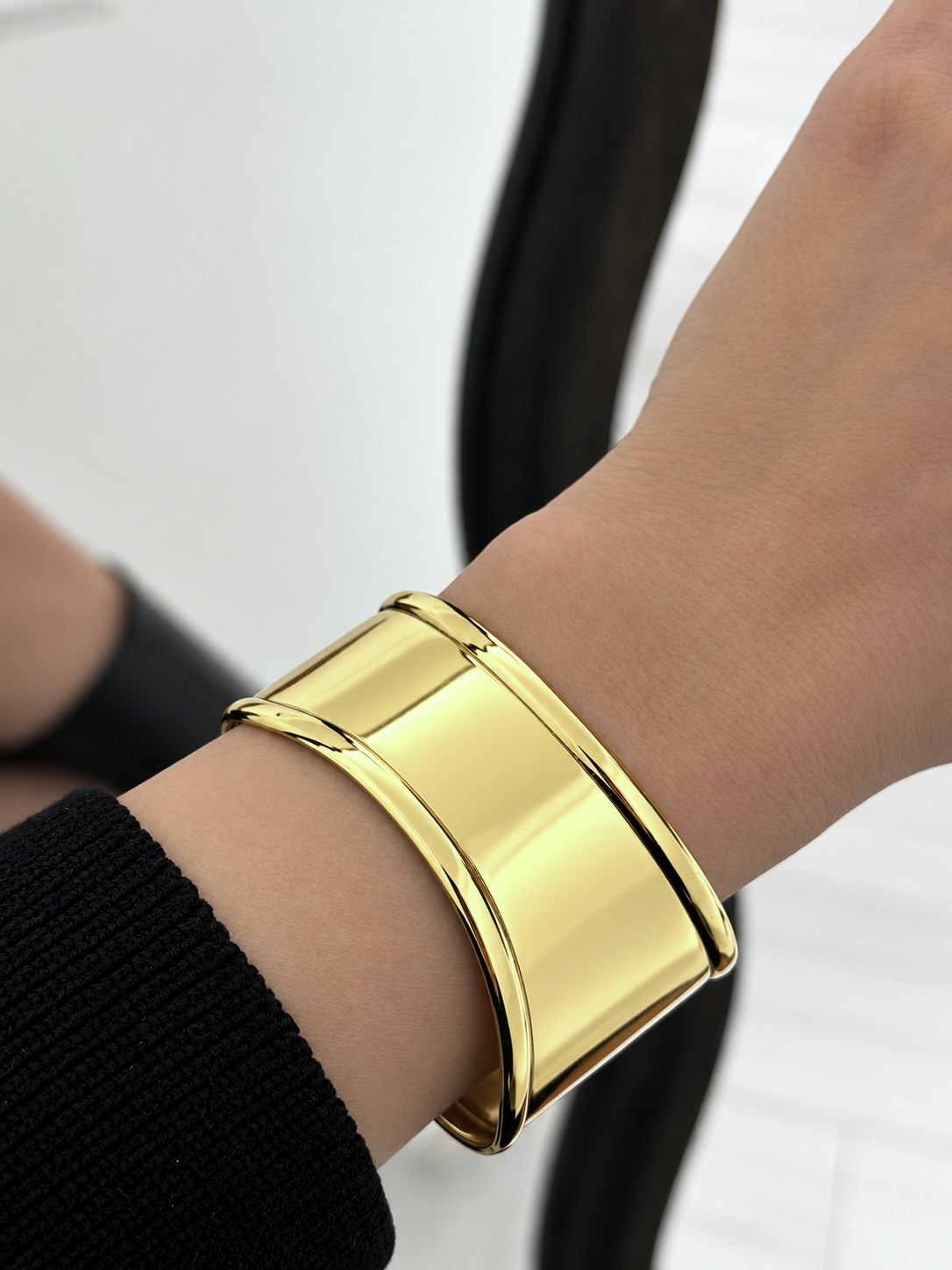 VIP Luxury Gold Kelepçe Bilezik