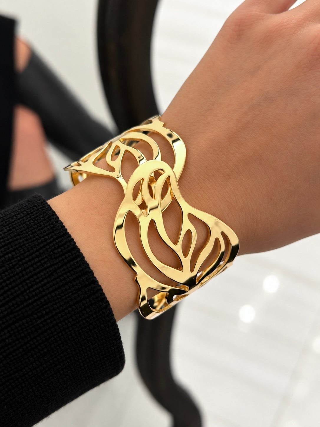 VIP Luxury Gold Kelepçe Bilezik