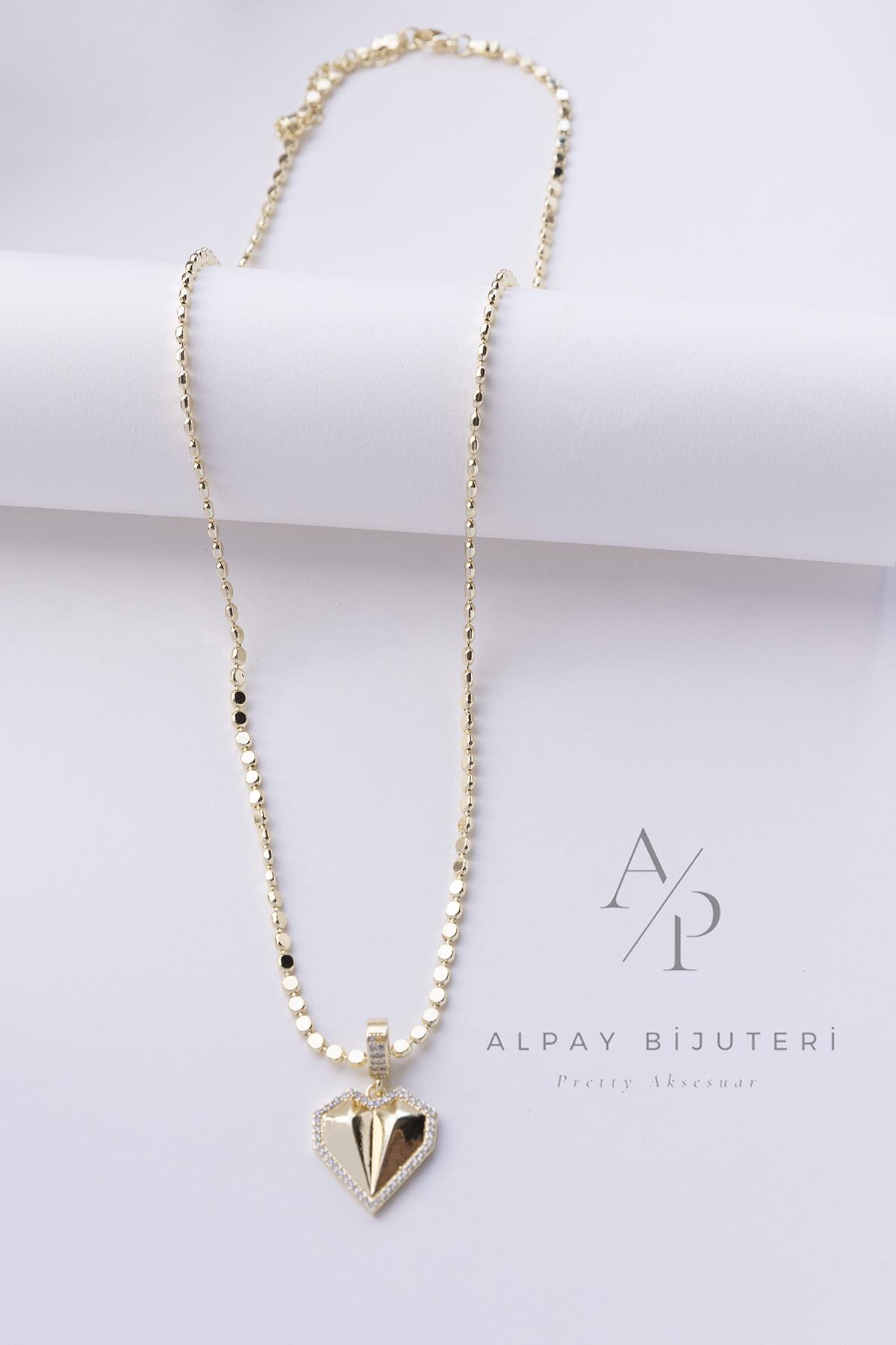 Kalp Model Çelik Kolye