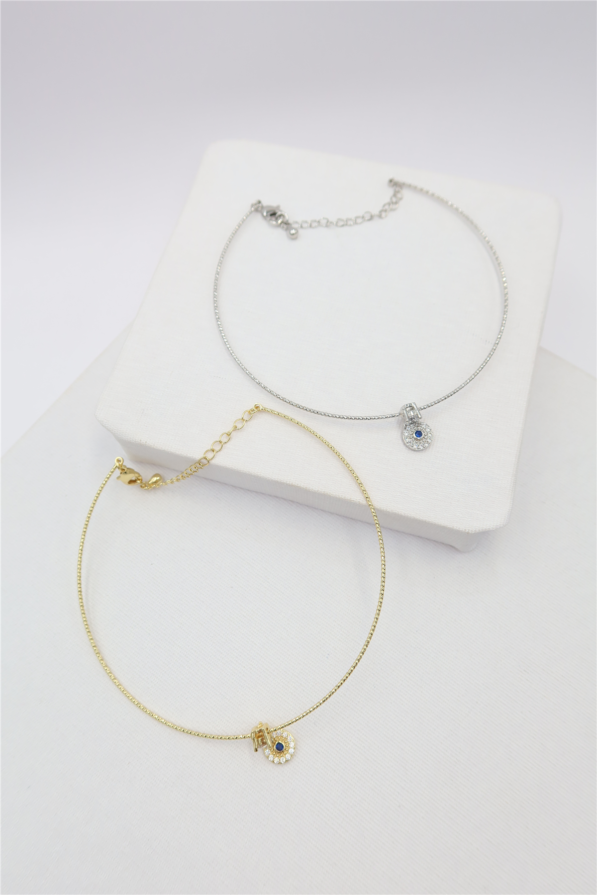 Charm Detaylı Çelik Misinalı Halhal