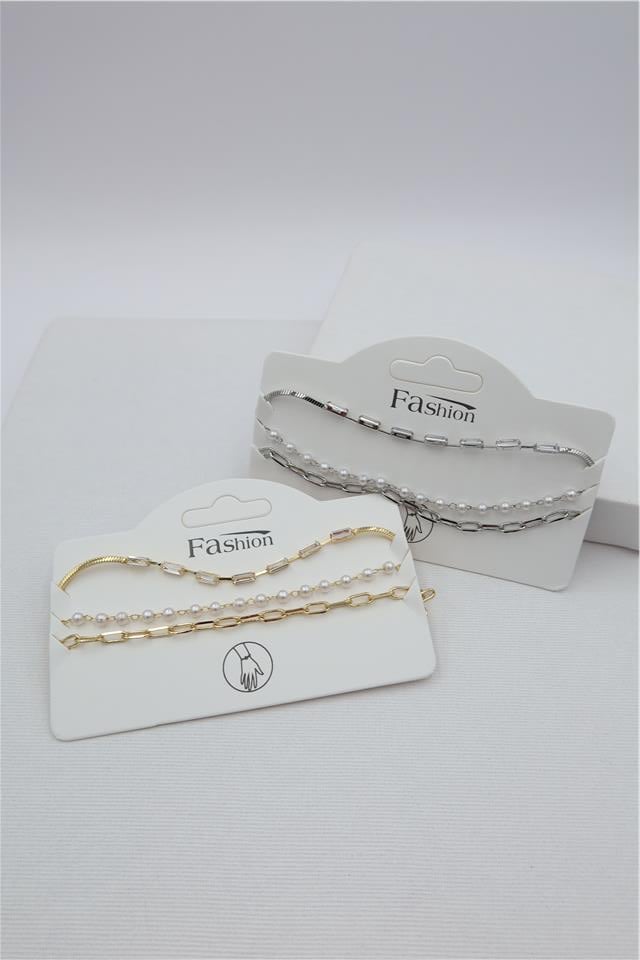 Luxury VIP Üçlü Kombin Bileklik