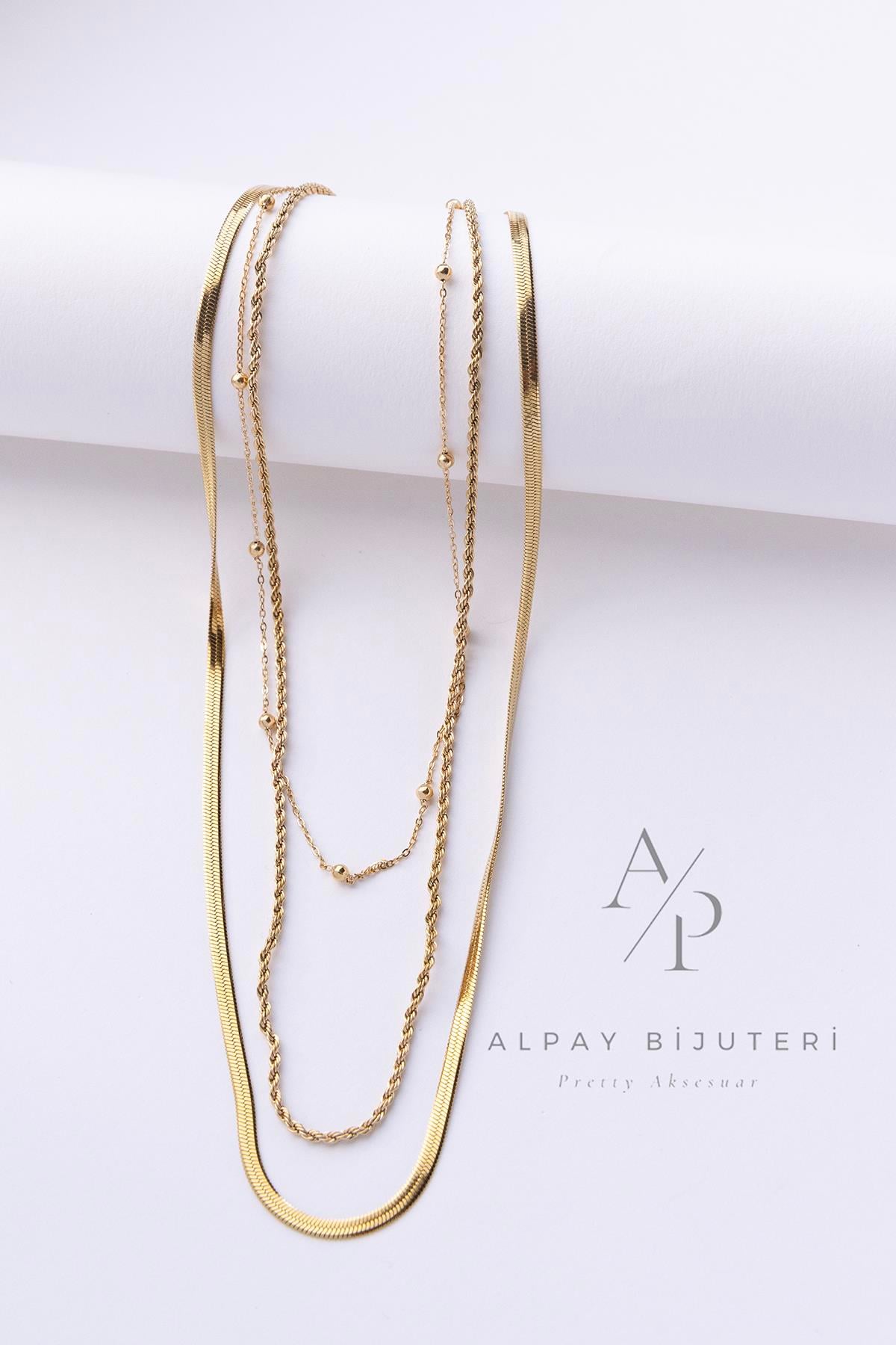 İtalyan Zinciri Detay Çelik Kolye