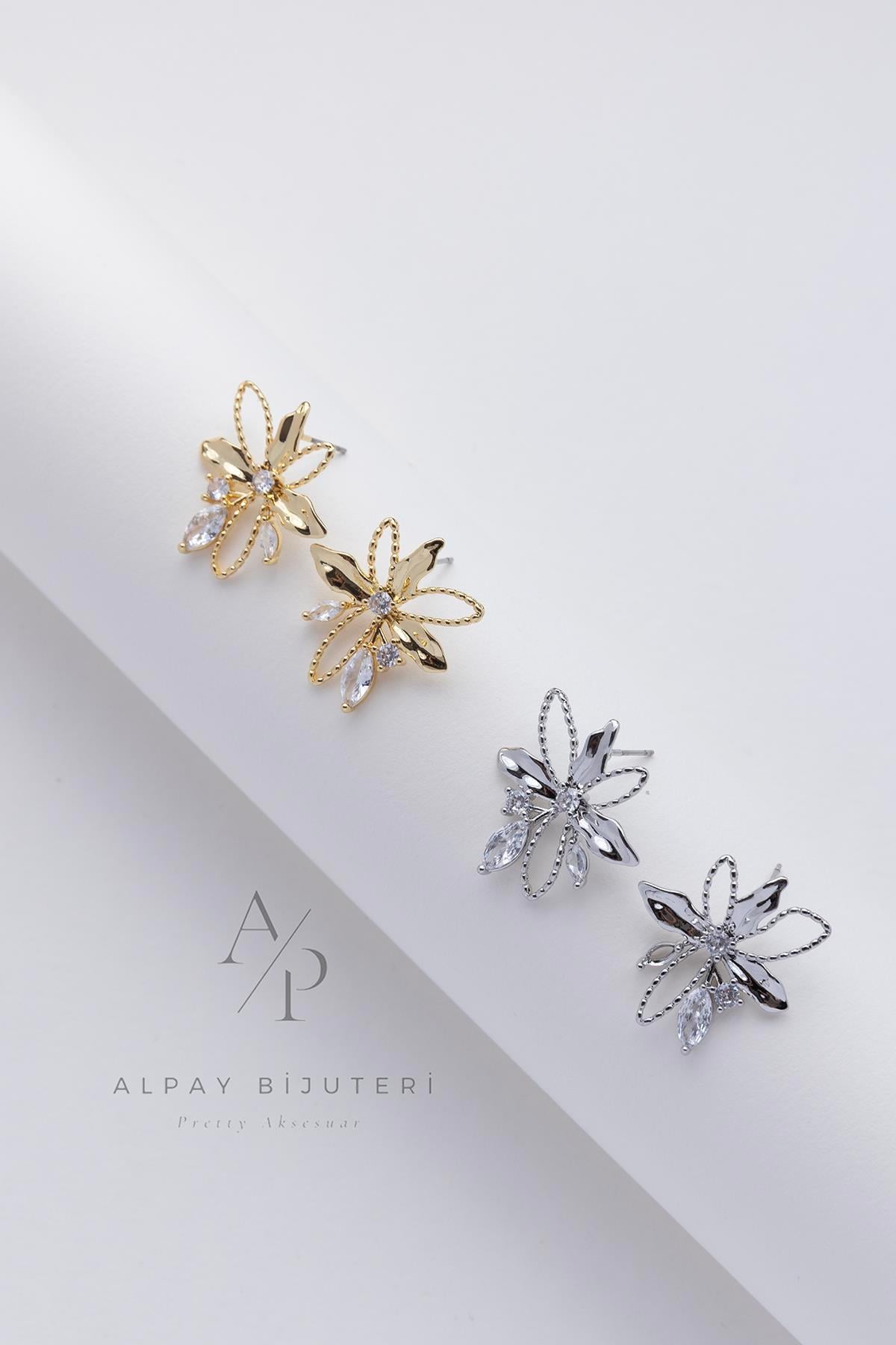 Zirkon Şık Tasarım Küpe