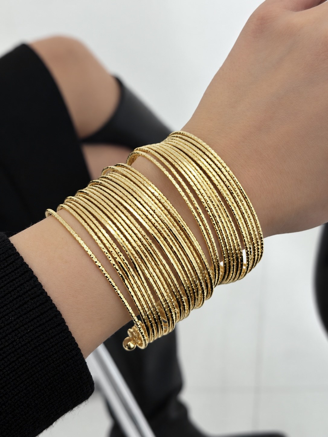 VIP Luxury Gold Kelepçe Bilezik