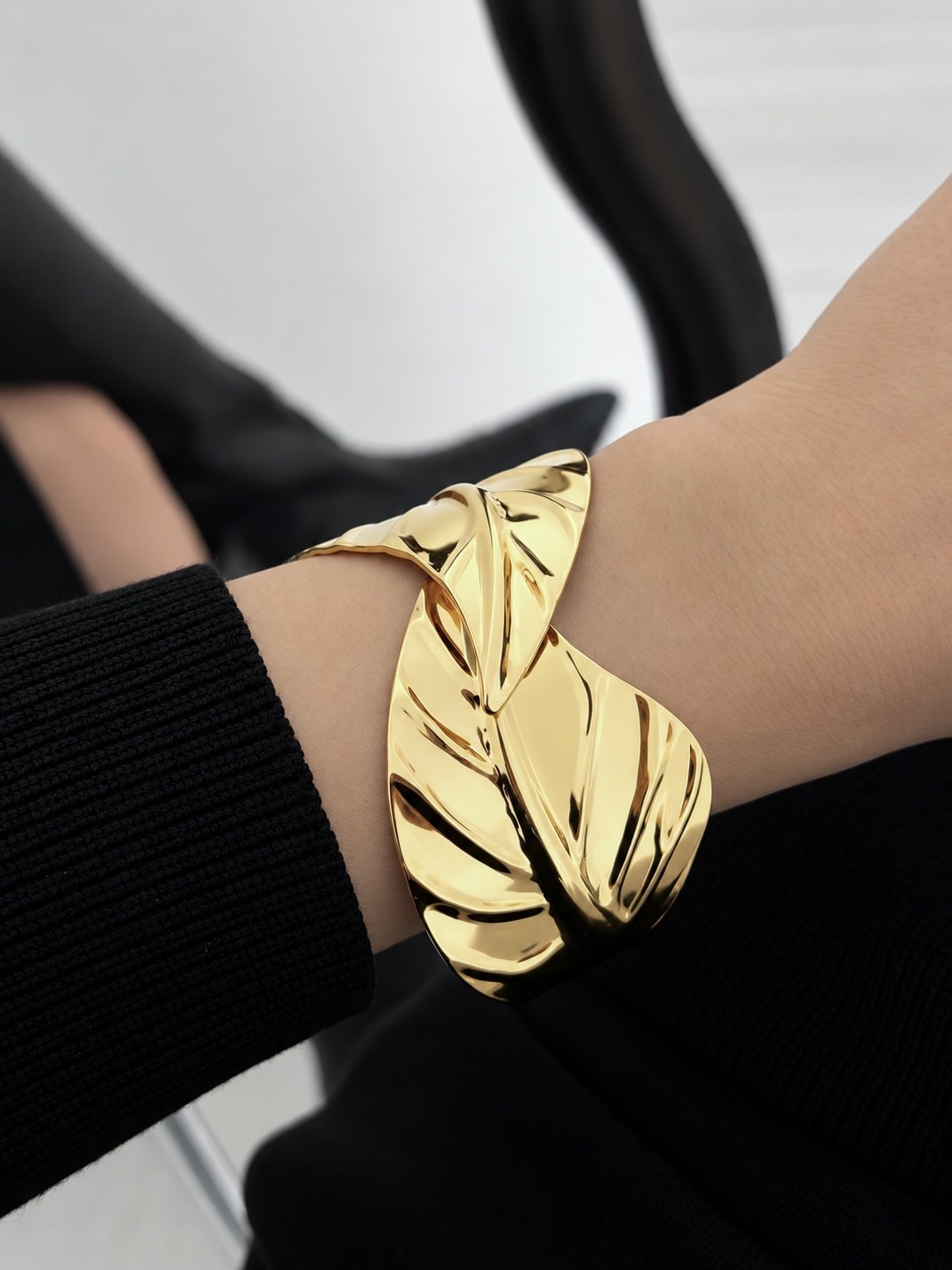 VIP Luxury Gold Kelepçe Bilezik