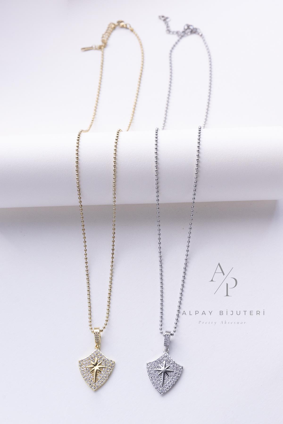 Rozet Sembol Çelik Kolye