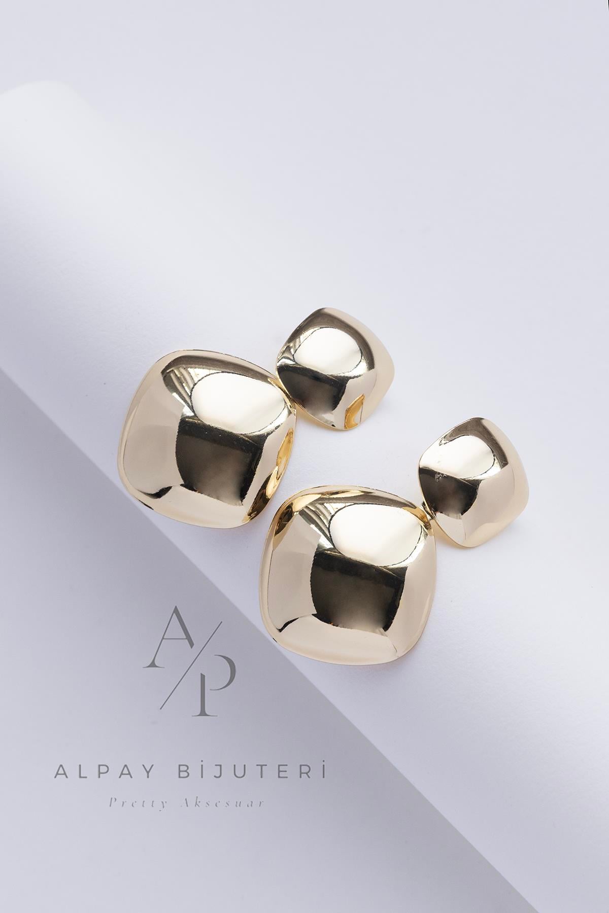 Kare Şık Tasarım Küpe