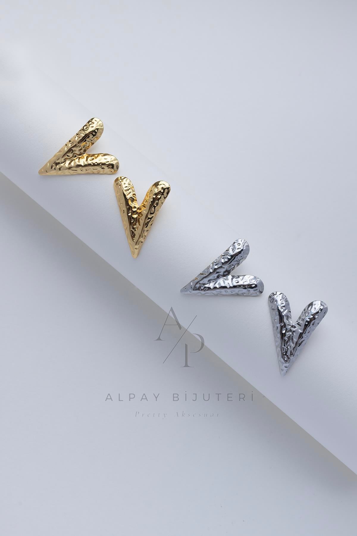 Hammereffect Kalp Çelik Küpe