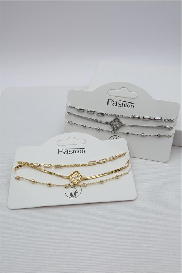 Luxury VIP Üçlü Kombin Bileklik