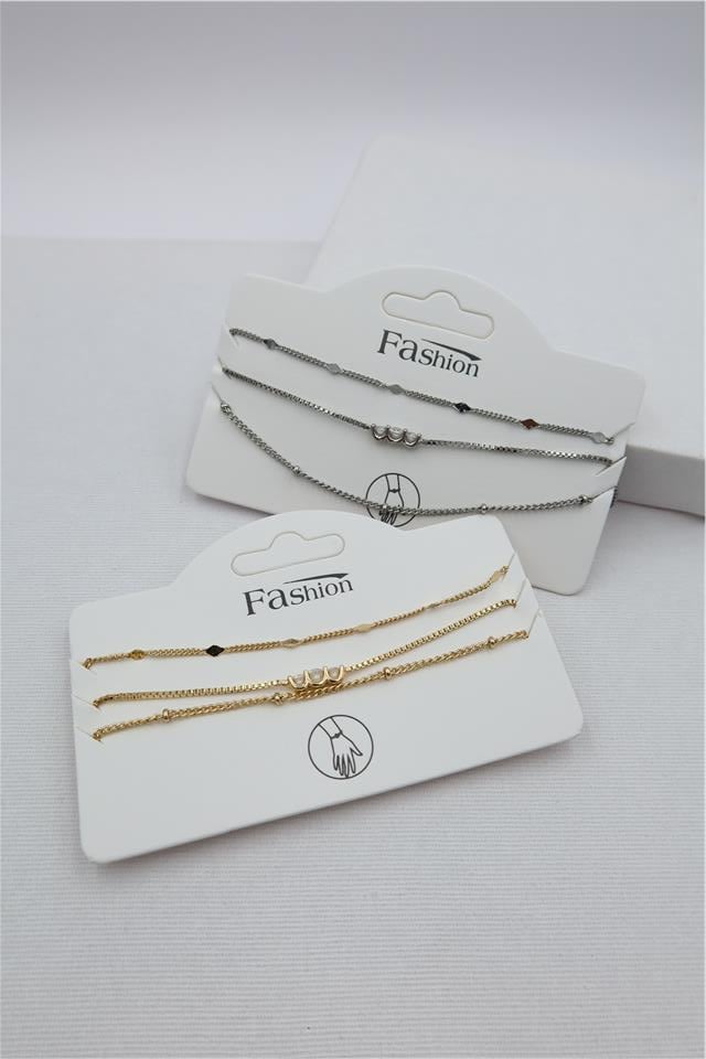 Luxury VIP Üçlü Kombin Bileklik