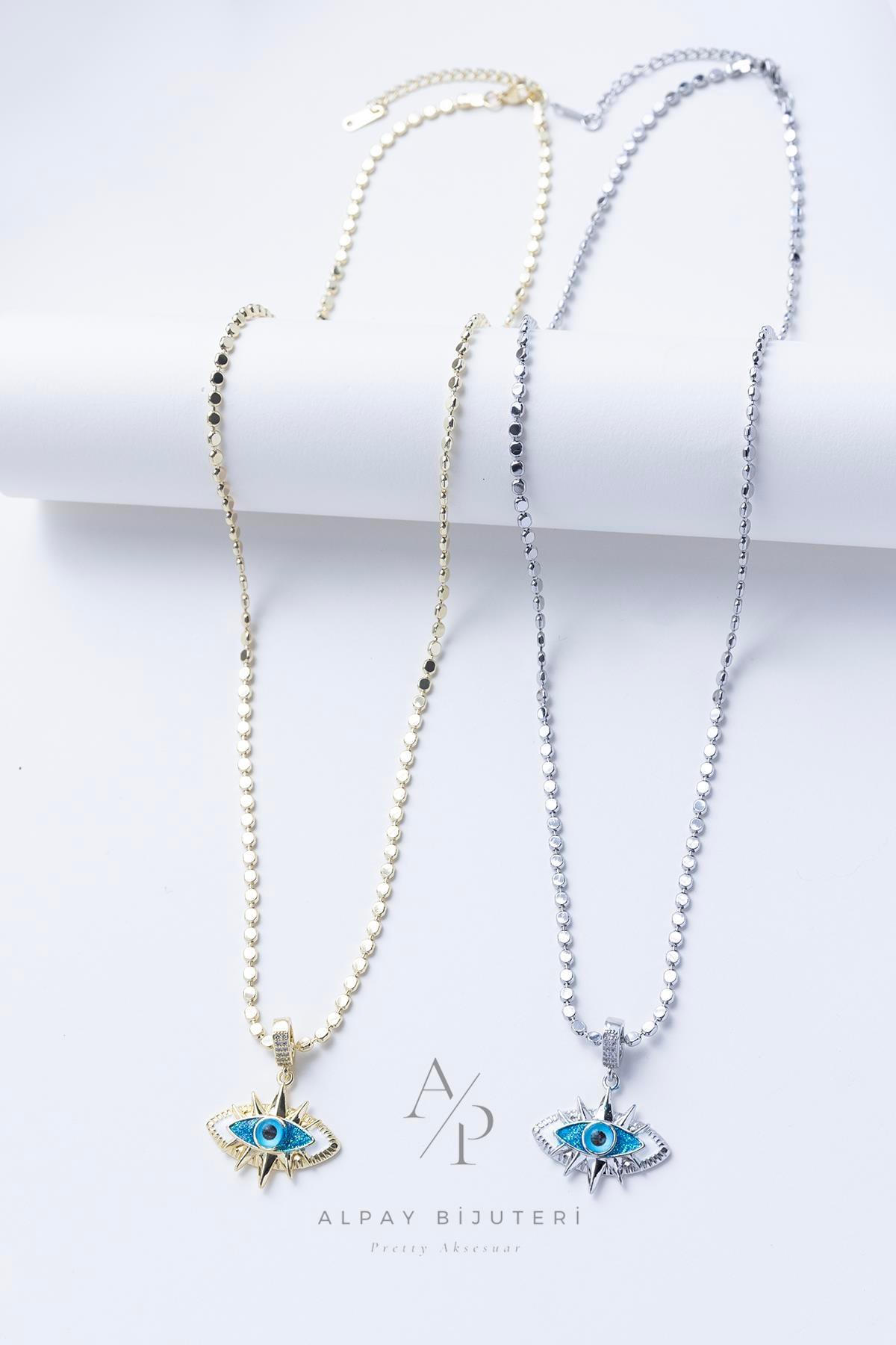 Gözbebeği Model Çelik Kolye