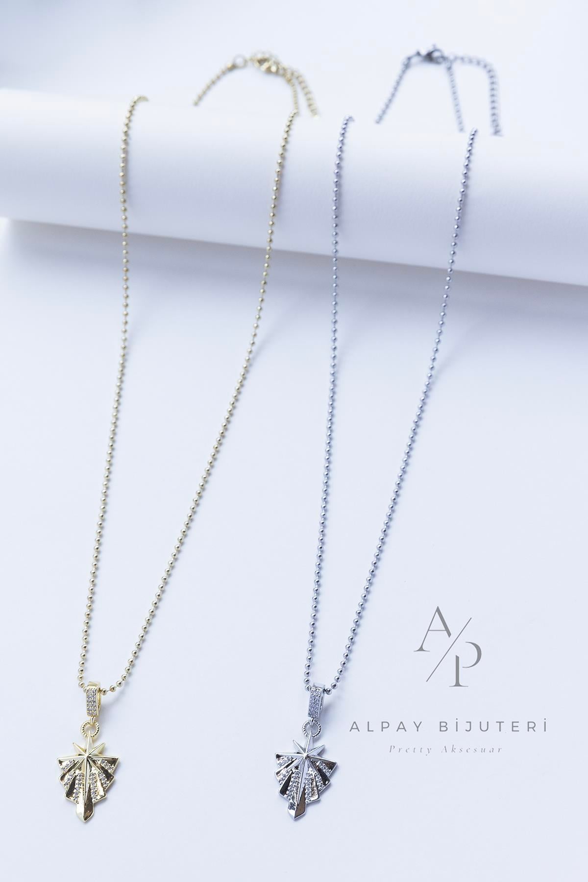 Sembol Detay Çelik Kolye