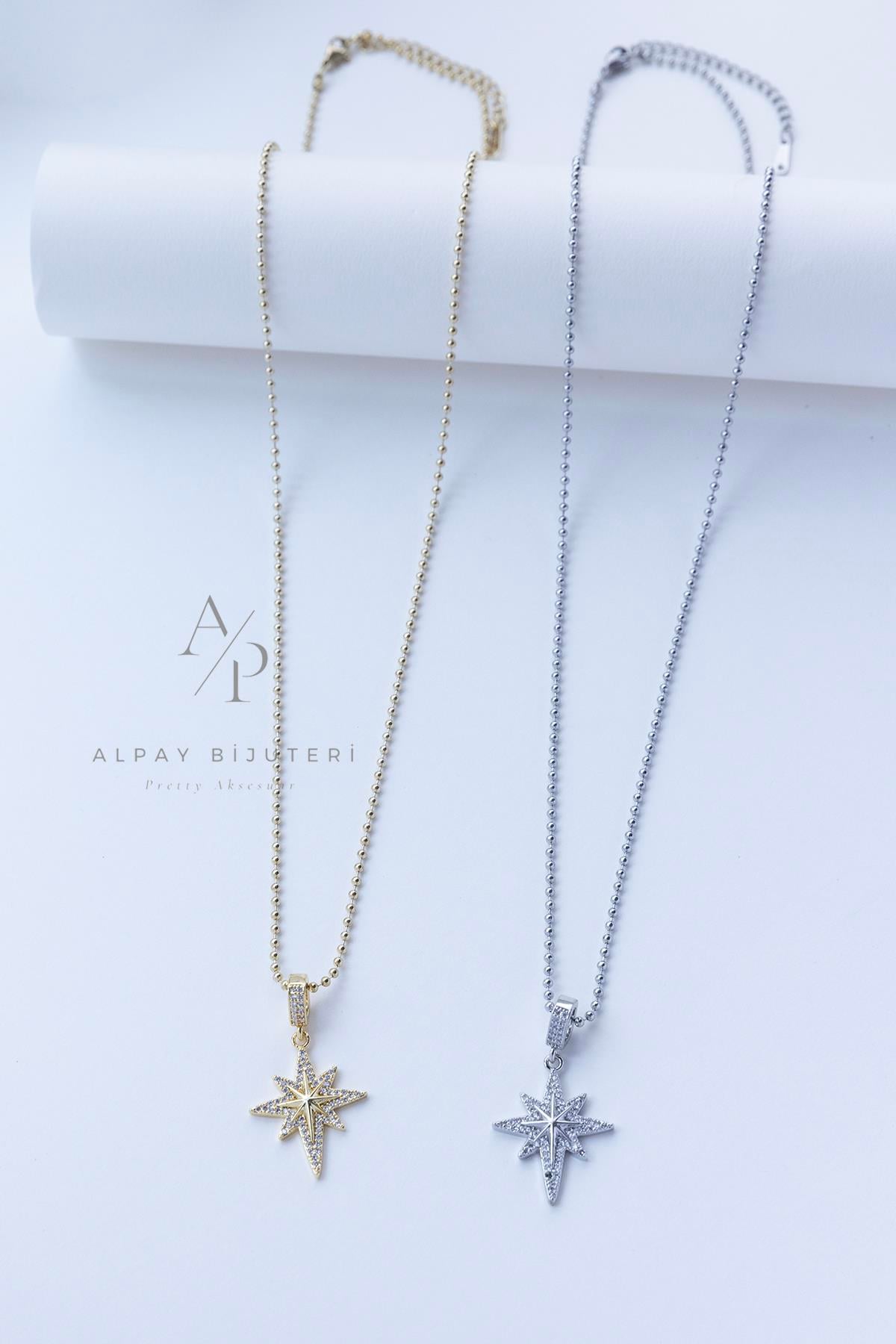 Kuzey Yıldızı Model Çelik Kolye