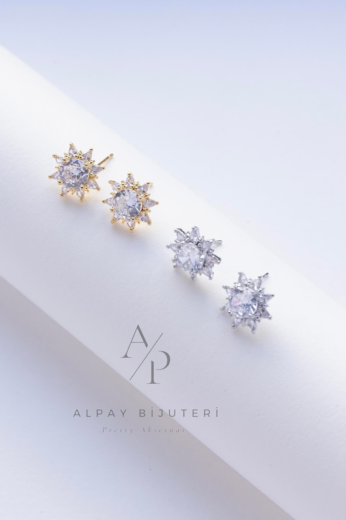 Zirkon Minimal Güneş Küpe