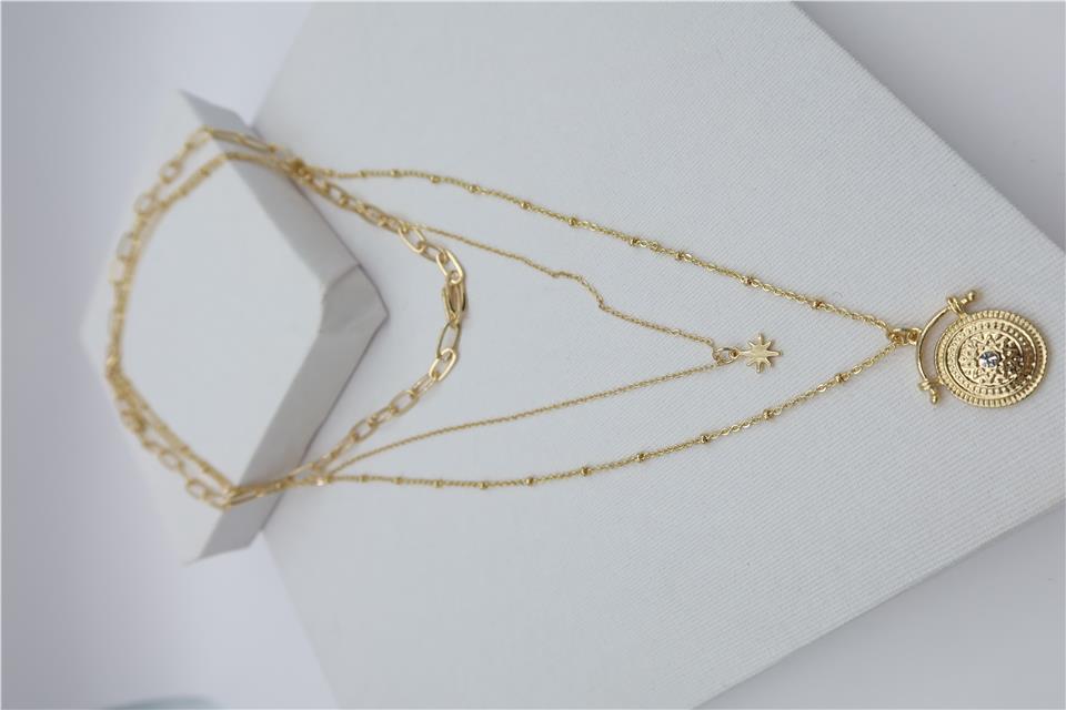 Luxury VIP Üçlü Kombin Kolye