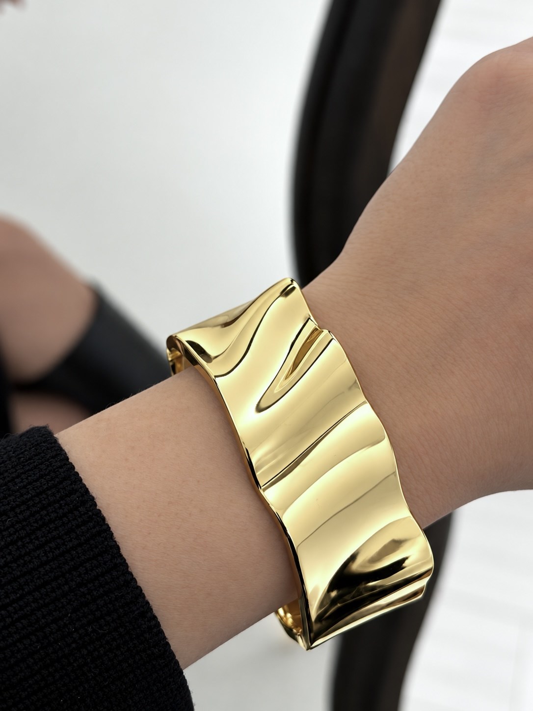 VIP Luxury Gold Kelepçe Bilezik