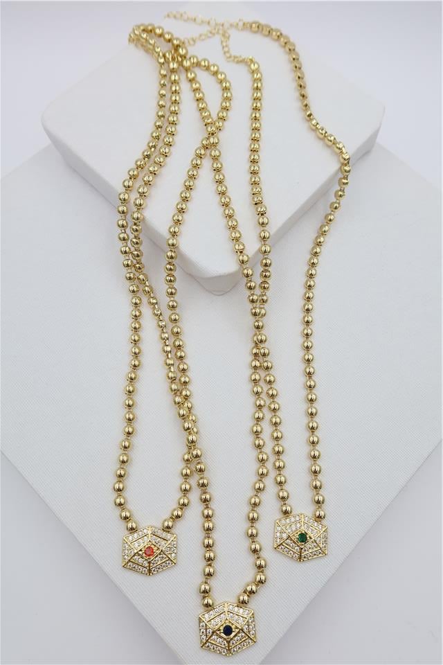 Luxury VIP Renkli Taş Kolye