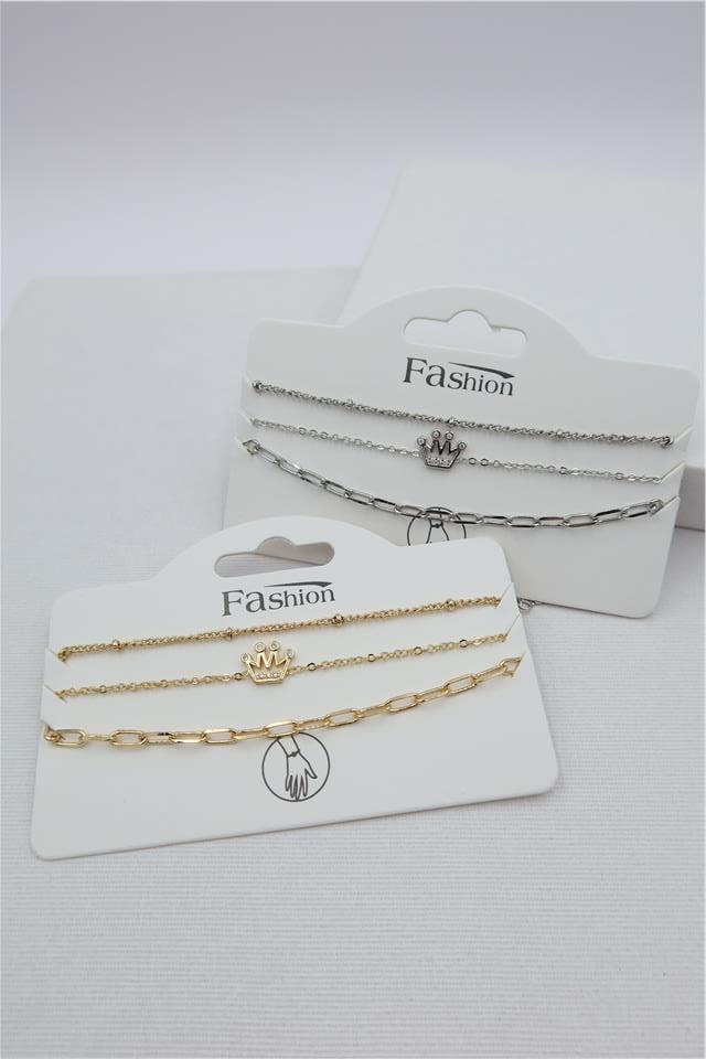 Luxury VIP Üçlü Kombin Bileklik