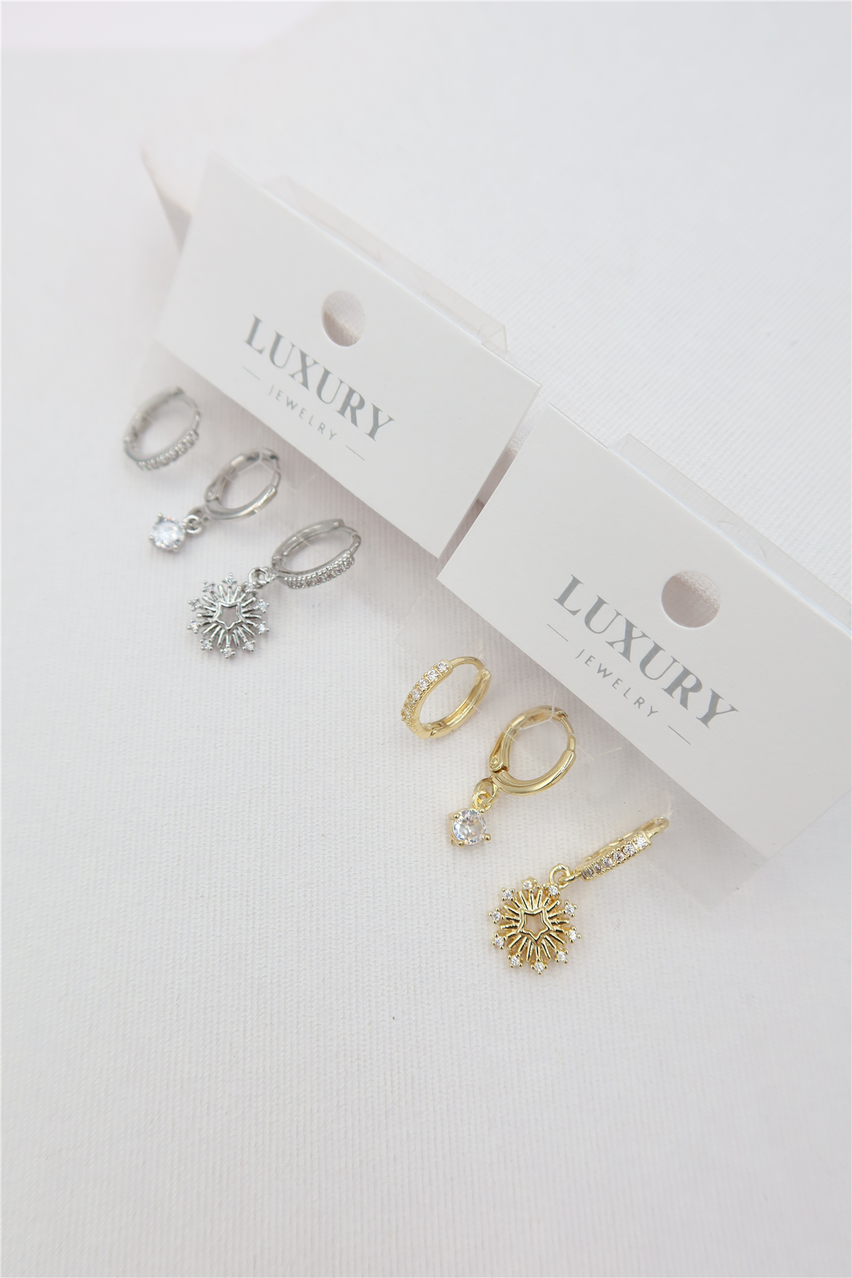 Luxury 3lü Küpe Set
