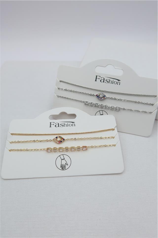 Luxury VIP Üçlü Kombin Bileklik