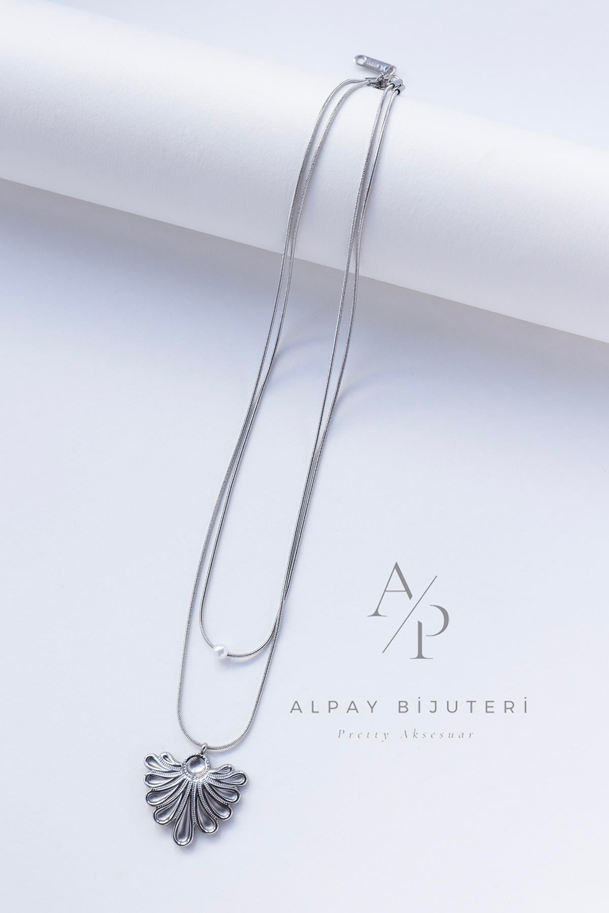 Deniz Kabuğu Sembol Çelik Kolye