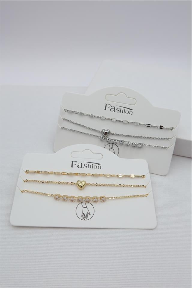 Luxury VIP Üçlü Kombin Bileklik