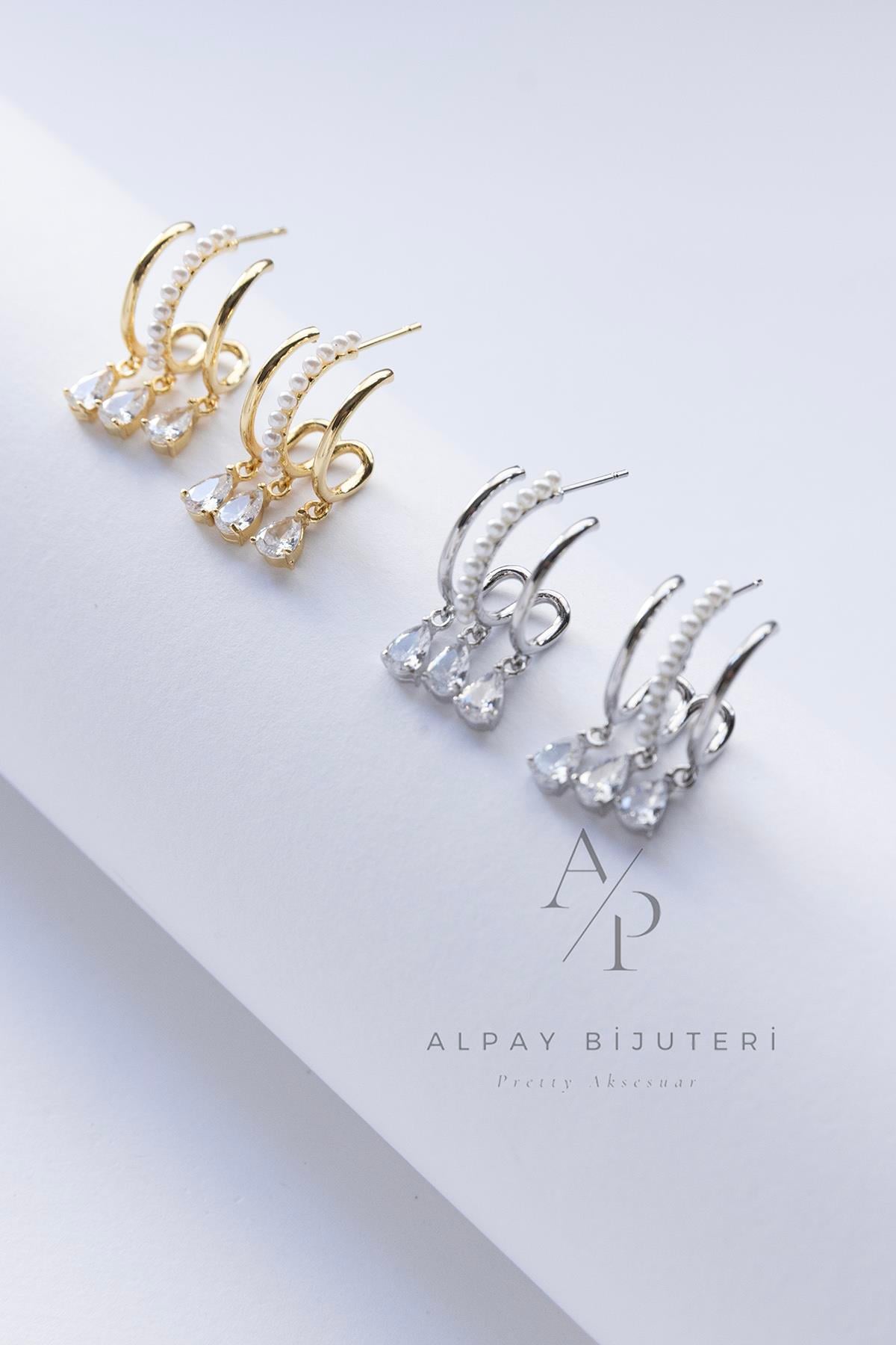 Zirkon Tasarım Küpe