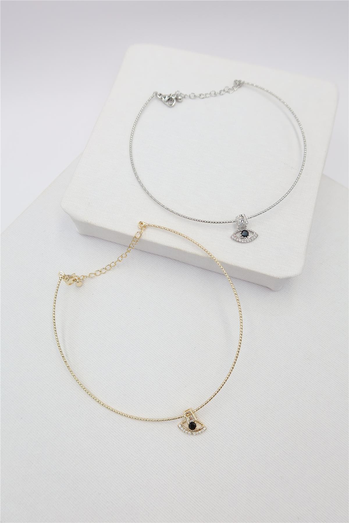 Charm Detaylı Çelik Misinalı Halhal