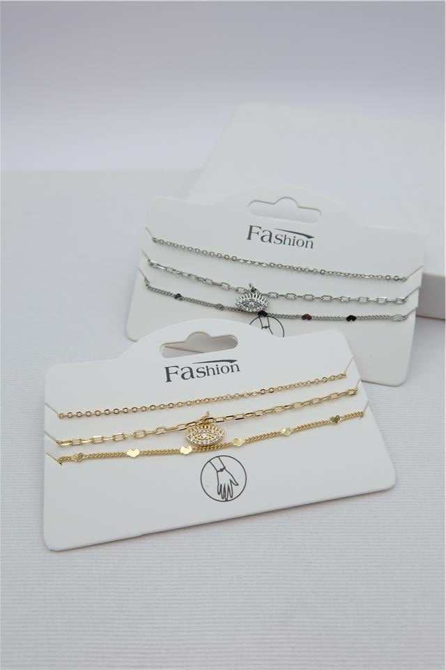 Luxury VIP Üçlü Kombin Bileklik