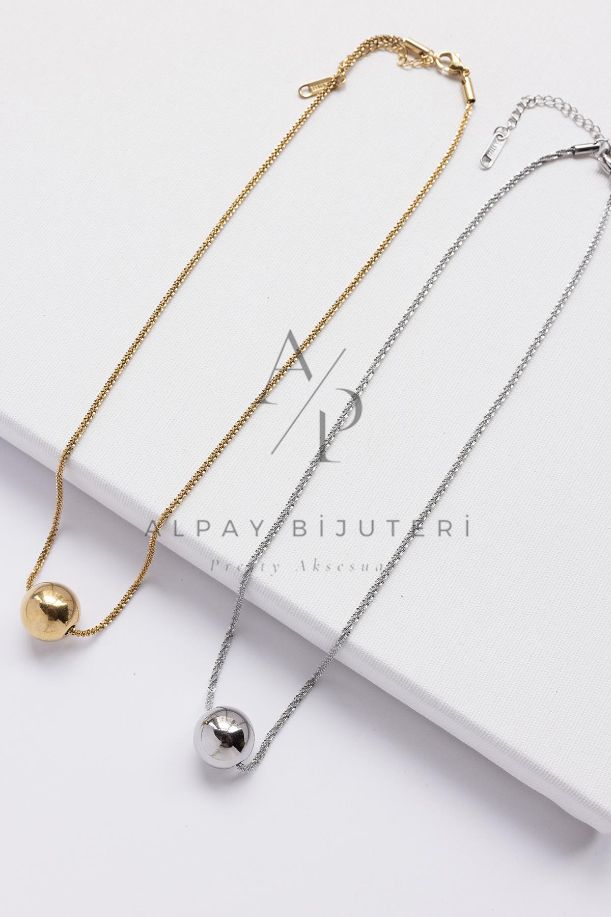 Küre Model Çelik Kolye