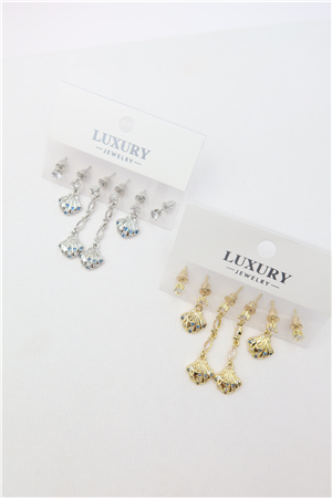 Luxury 6lı Kombin Küpe Seti