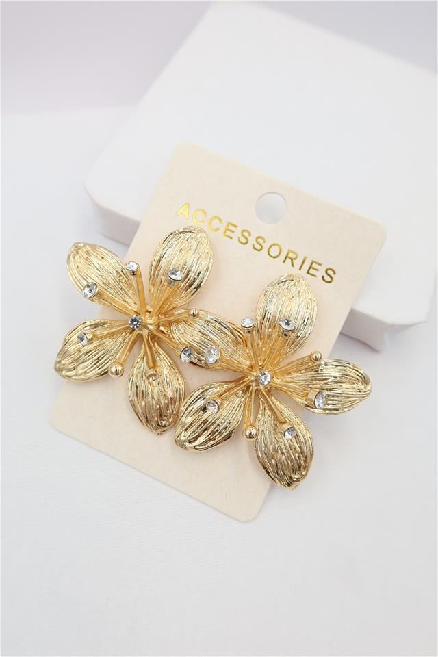 Gold Çiçek Marka Model Küpe