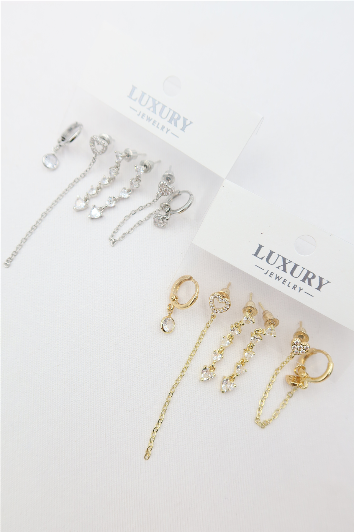 Luxury 6'lı Kombin Küpe Seti