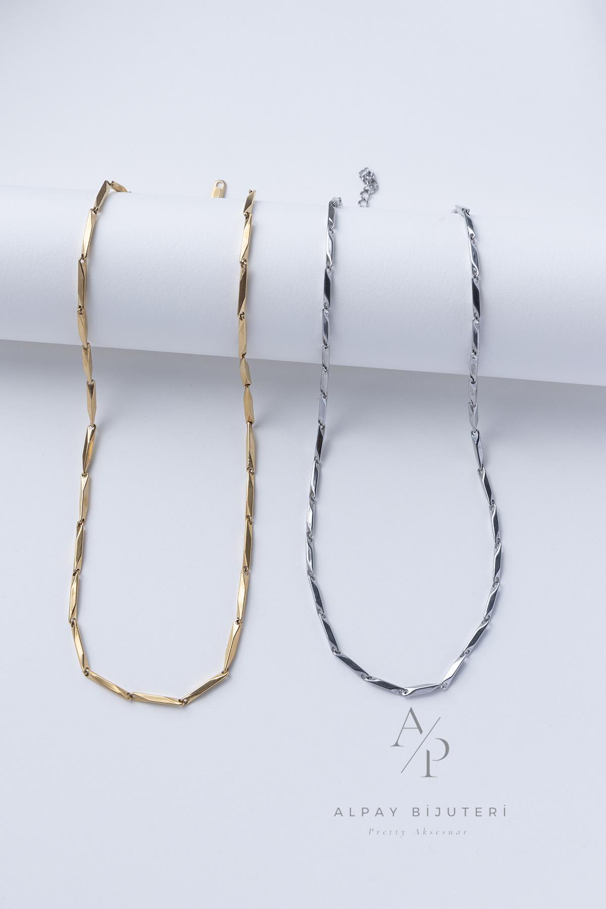 Zincir Tasarım Çelik Kolye