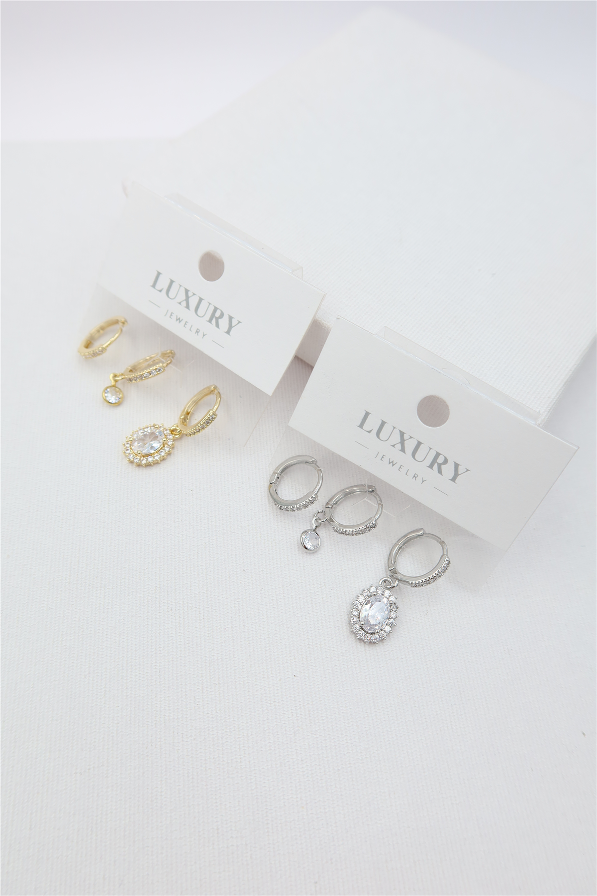 Luxury 3'lü Küpe Set