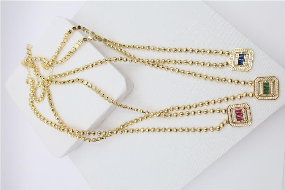 Luxury VIP Renkli Taş Kolye