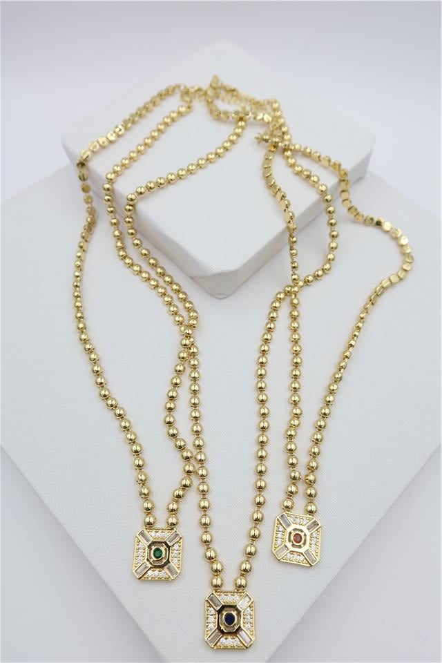 Luxury VIP Renkli Taş Kolye