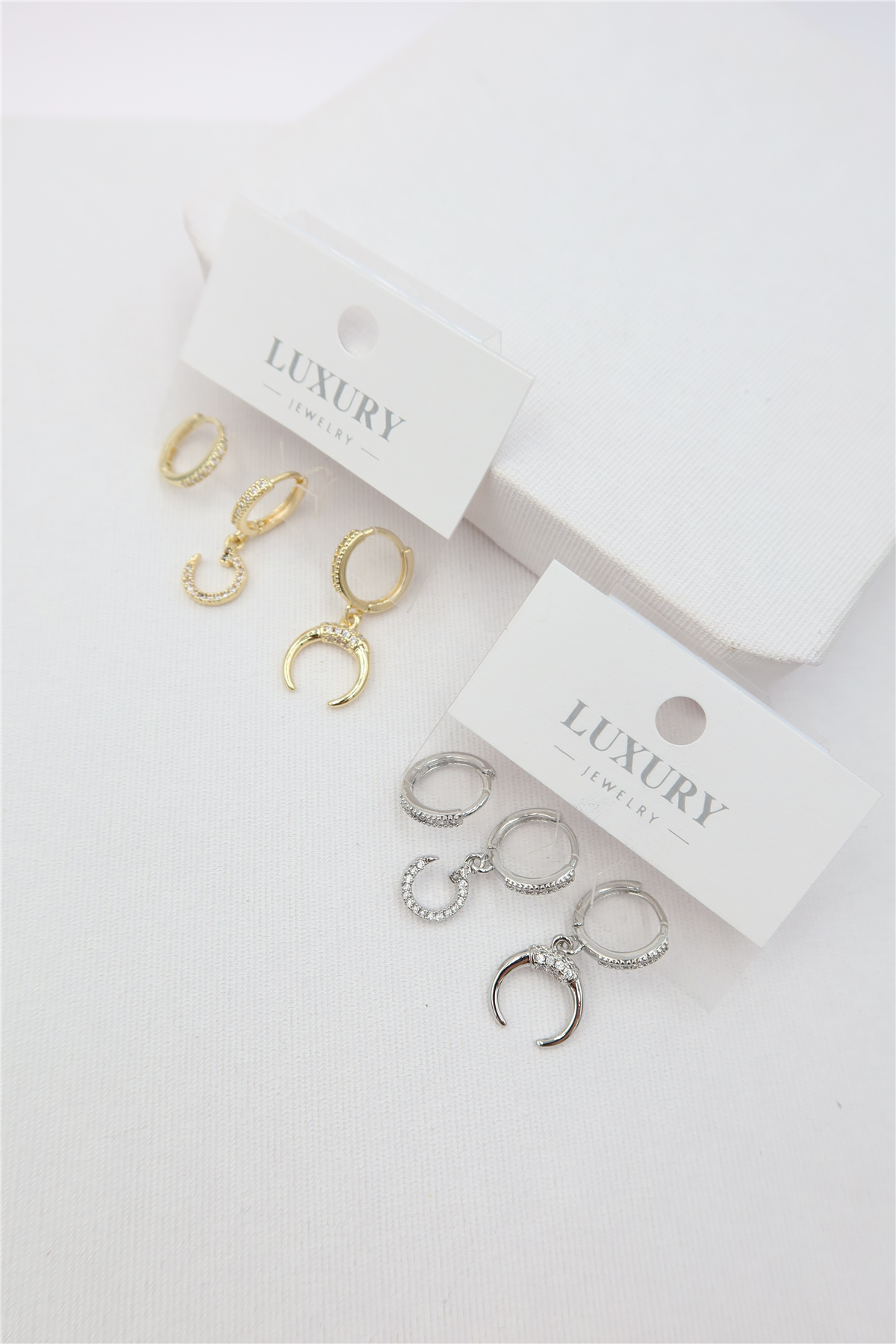 Luxury 3'lü Küpe Set