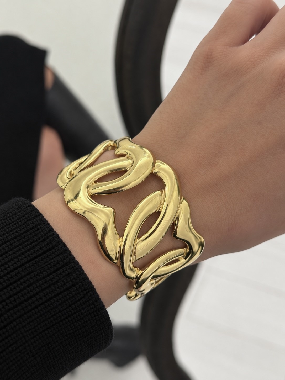 VIP Luxury Gold Kelepçe Bilezik