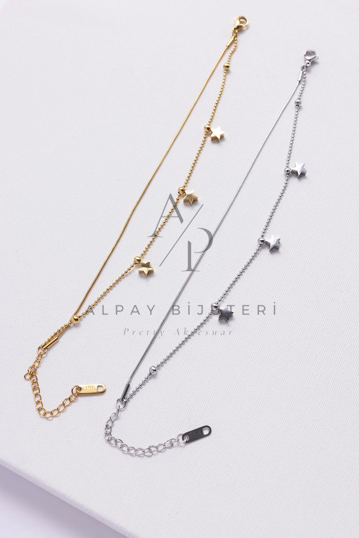 Yıldız Model Çelik Bileklik