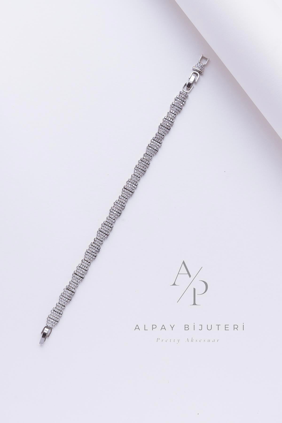 VIP Zirkon Taş Silver Bileklik