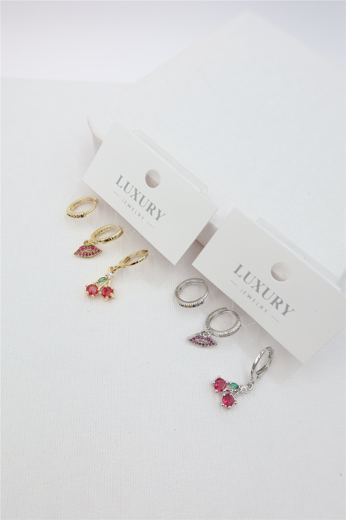 Luxury 3'lü Küpe Set