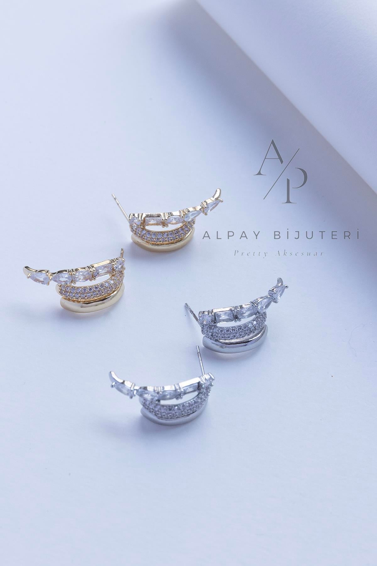 Zirkon Taş Detay Model Küpe