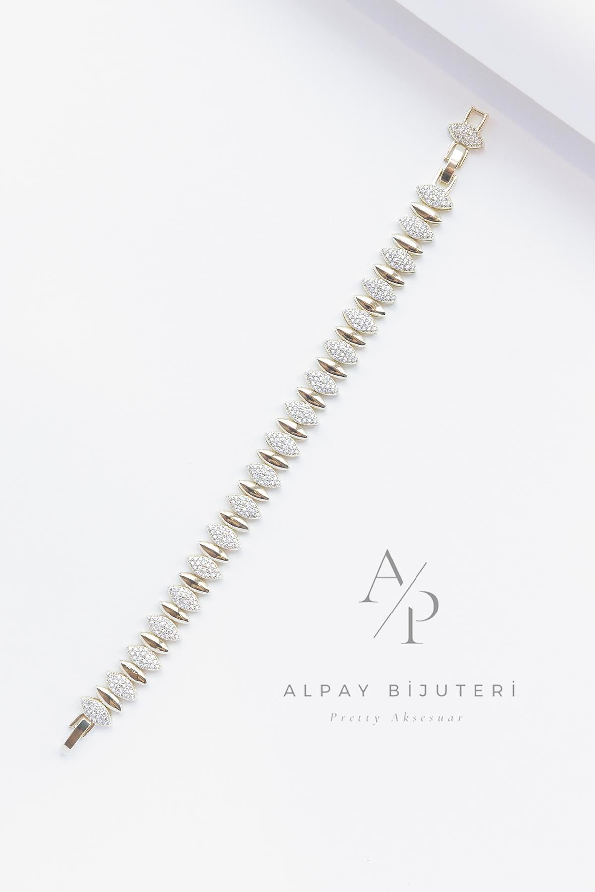 VIP Zirkon Pirinç Bileklik